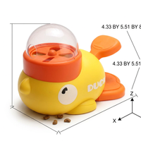 Interactive Cartoon Duck Dog Puzzle Feeder