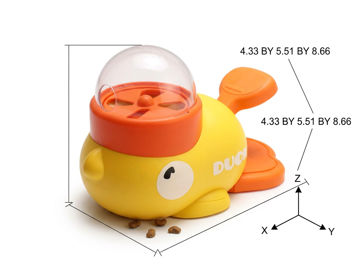 Interactive Cartoon Duck Dog Puzzle Feeder