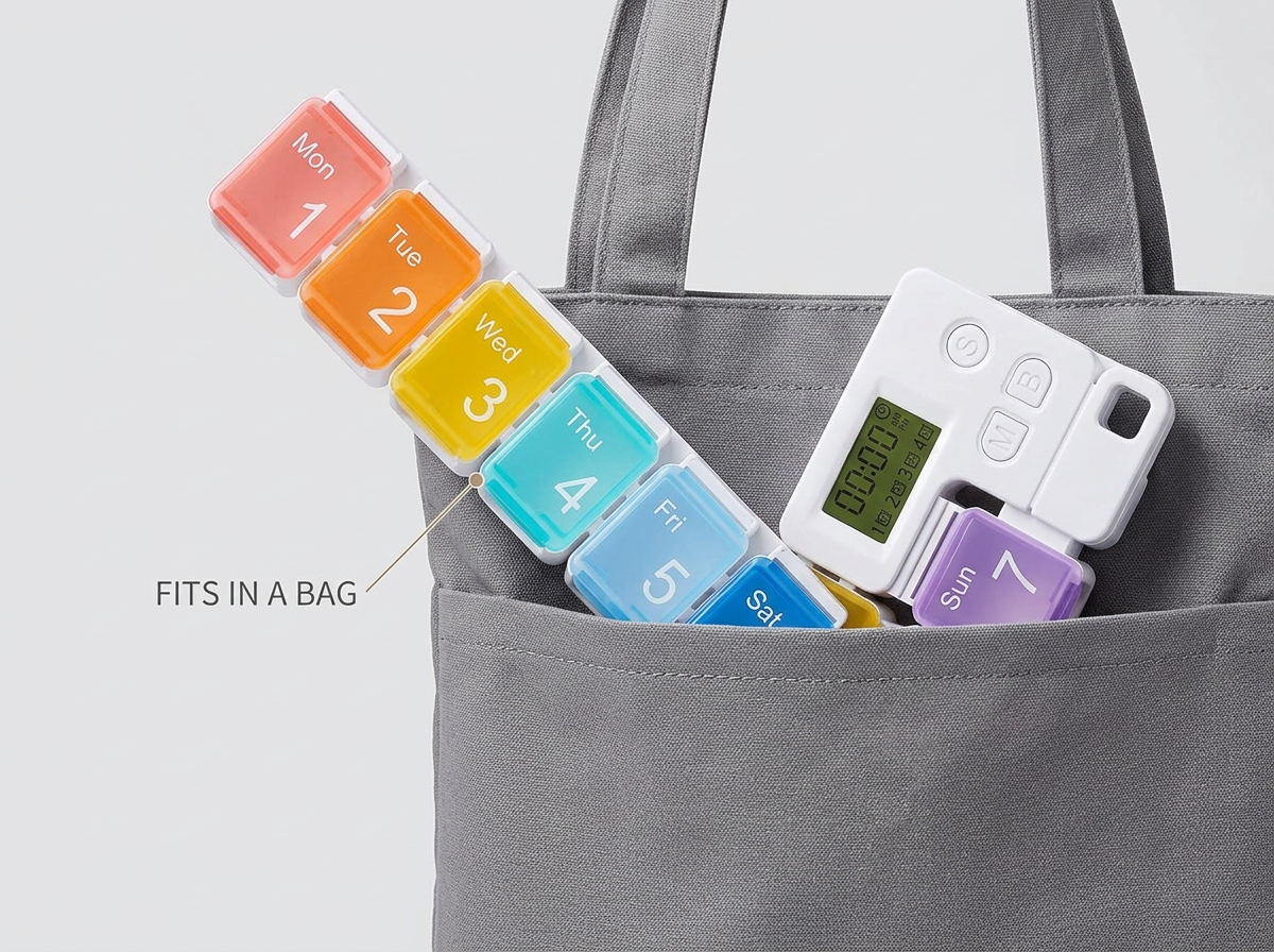 Smart Electronic Weekly Pill Organizer