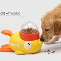 Interactive Cartoon Duck Dog Puzzle Feeder