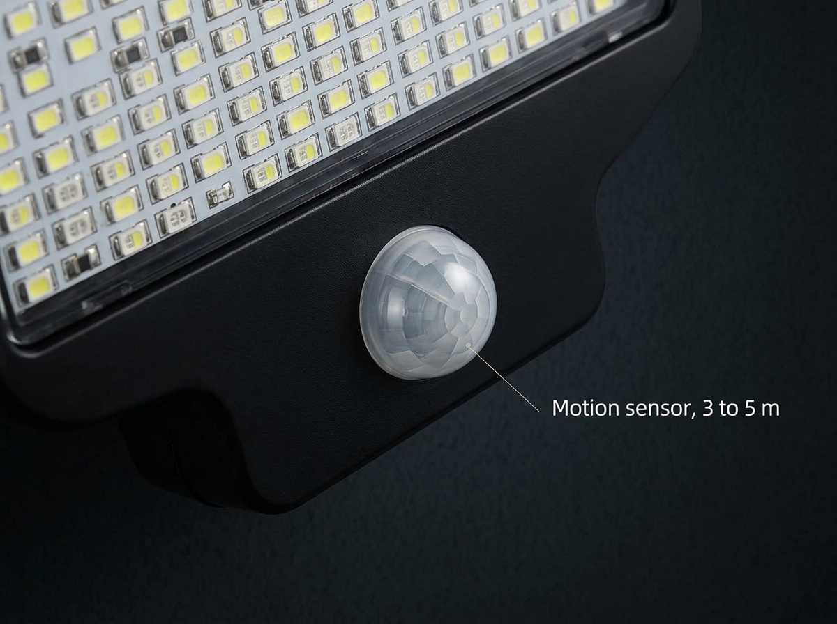 106 LED Solar Outdoor Light With Motion Sensor
