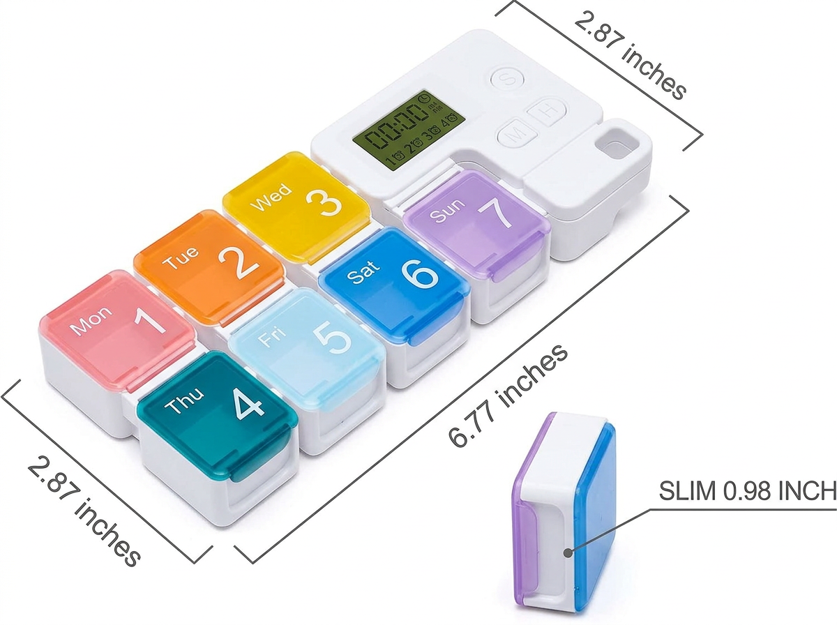 Smart Electronic Weekly Pill Organizer