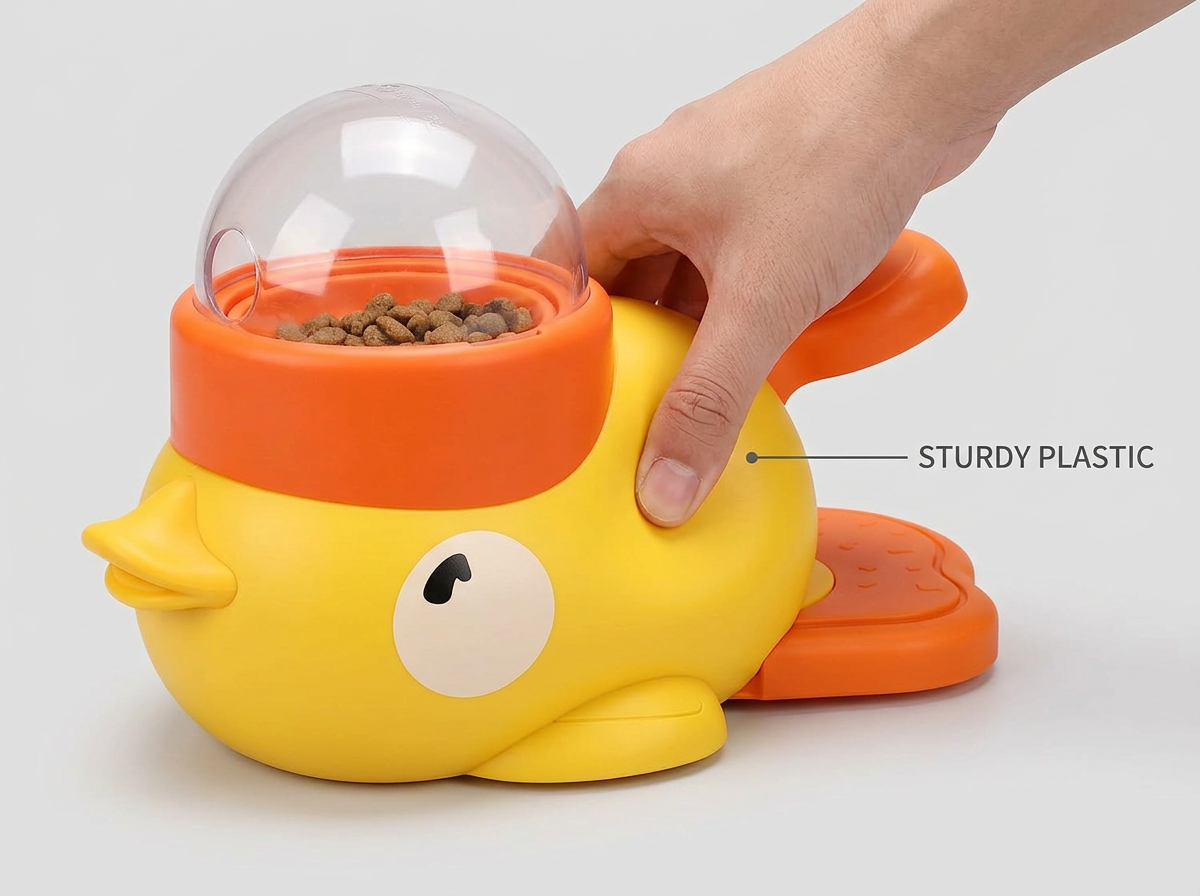 Interactive Cartoon Duck Dog Puzzle Feeder