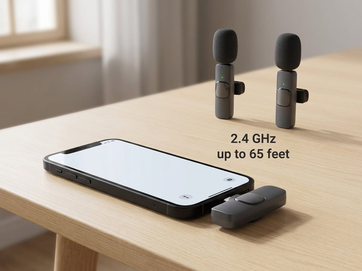 2 Pack Wireless Microphone For Iphone Ipad