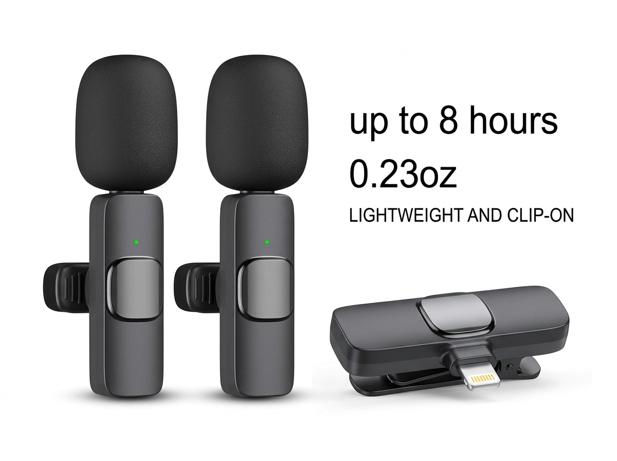 2 Pack Wireless Microphone For Iphone Ipad