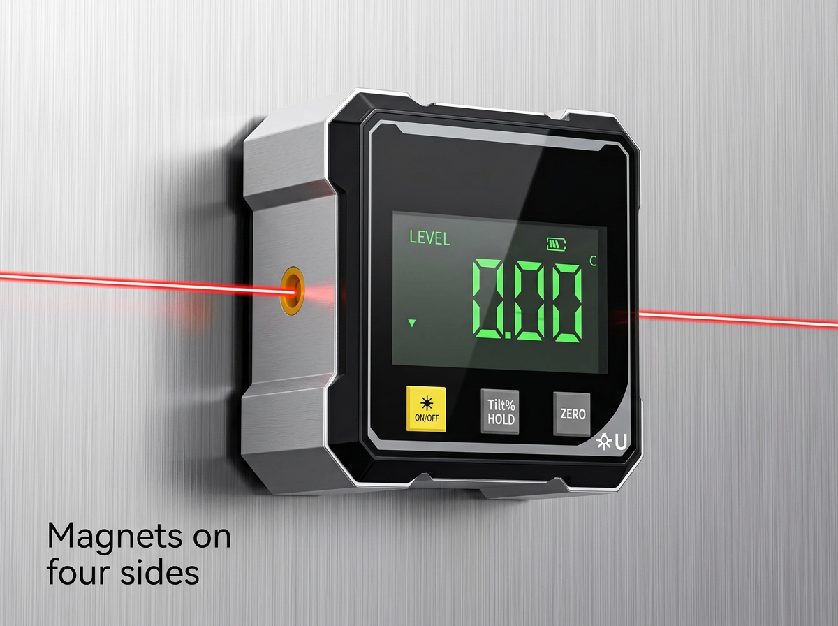 Digital Angle Gauge with Laser