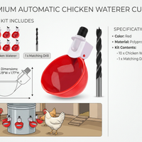 10 Pcs Chicken Waterer