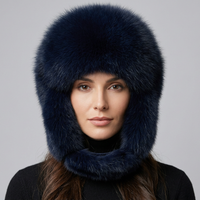 100% Natural Fox Fur Hat Women Cap Thick Fur Cap Winter Warm Hat Female Fashion For Women Hat With Earmuffs Hat