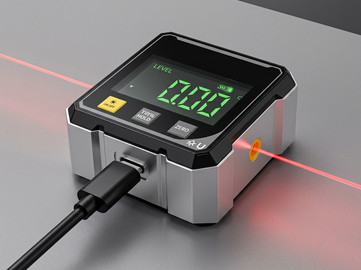 Digital Angle Gauge with Laser