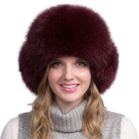100% Natural Fox Fur Hat Women Cap Thick Fur Cap Winter Warm Hat Female Fashion For Women Hat With Earmuffs Hat
