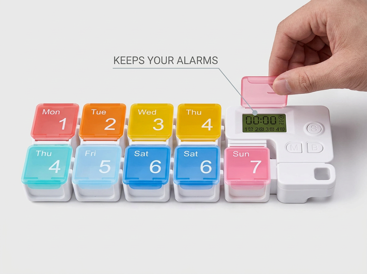 Smart Electronic Weekly Pill Organizer