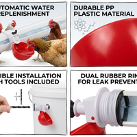 10 Pcs Chicken Waterer
