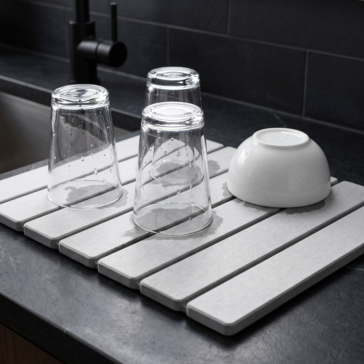 Foldable Diatomite Stone Dish Drying Mat