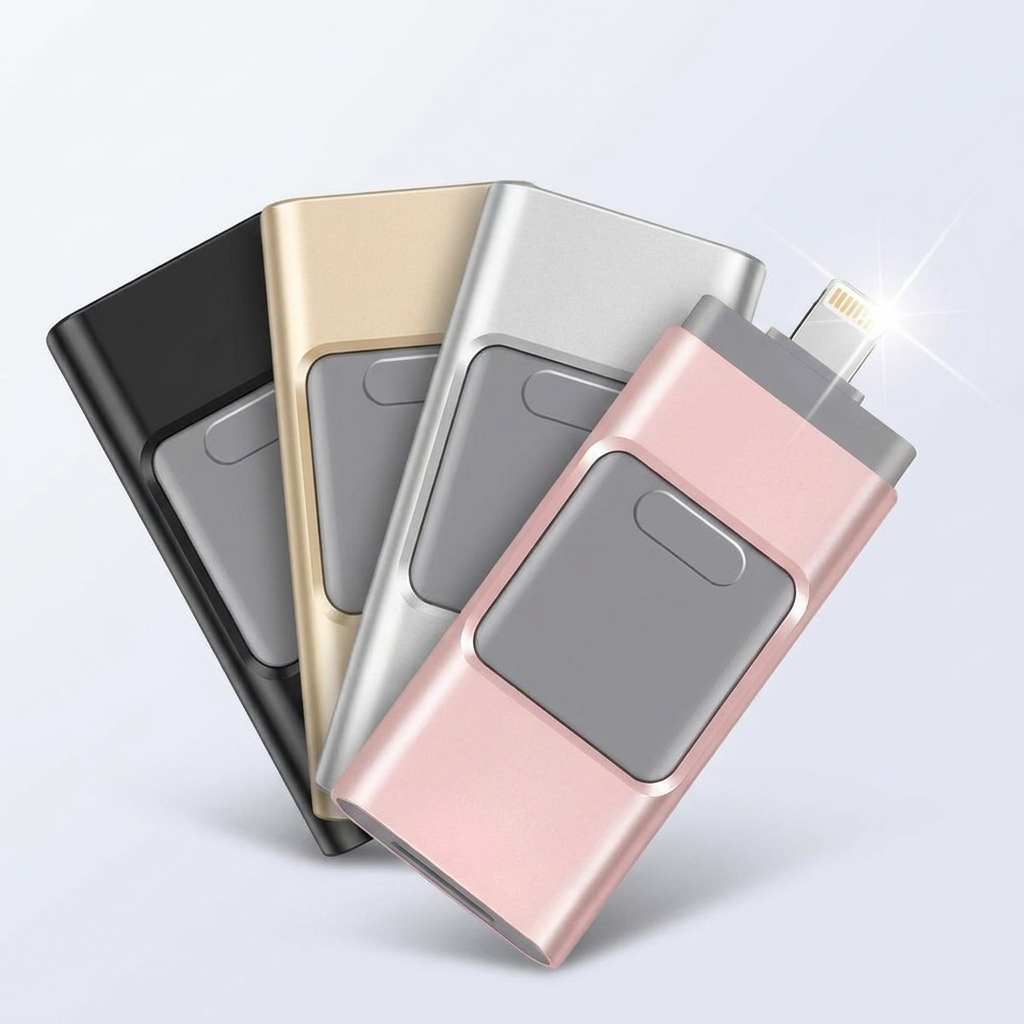4-in-1 Phone Flash Drive 32GB – Lightning, USB-C, Micro USB & USB-A (CLAUDE VERSION 4)