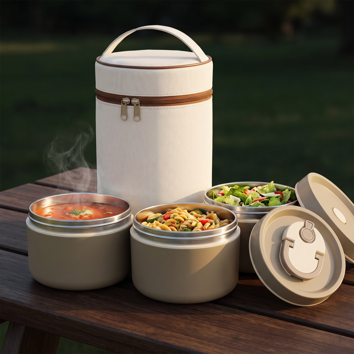 Lunch Box Stainless Steel Insulated Food Container Full Set