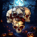 Hanging Skeleton Head Halloween Skull Decoration