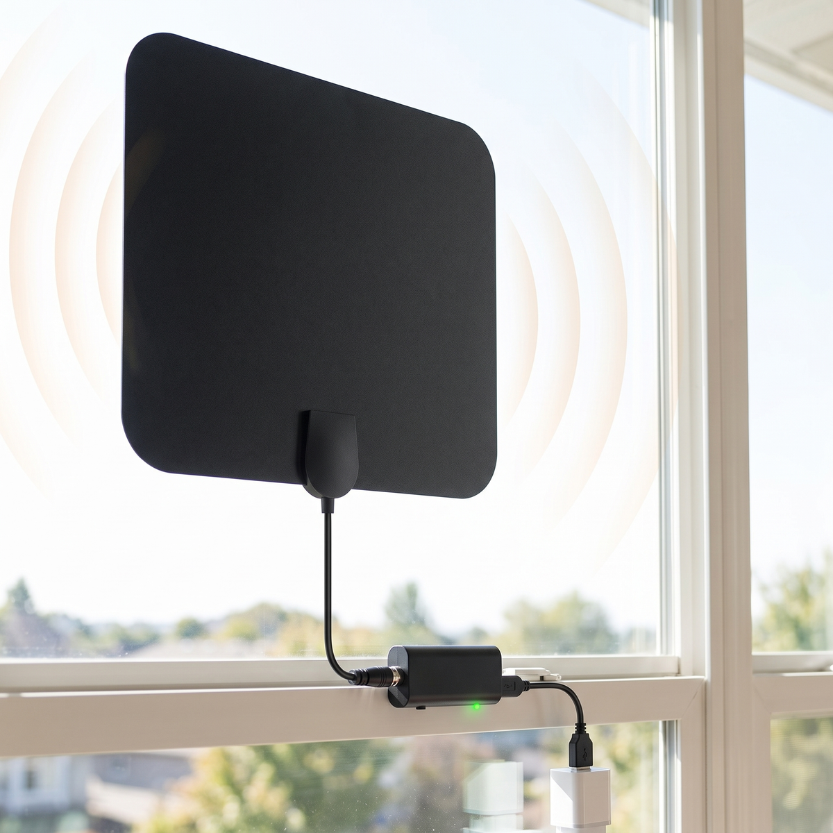 300 Miles Indoor Digital Amplified HDTV Antenna W/ Signal Booster