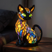 Stained Glass Cat Table Lamp