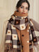 Cozy Checkered Winter Scarf Shawl