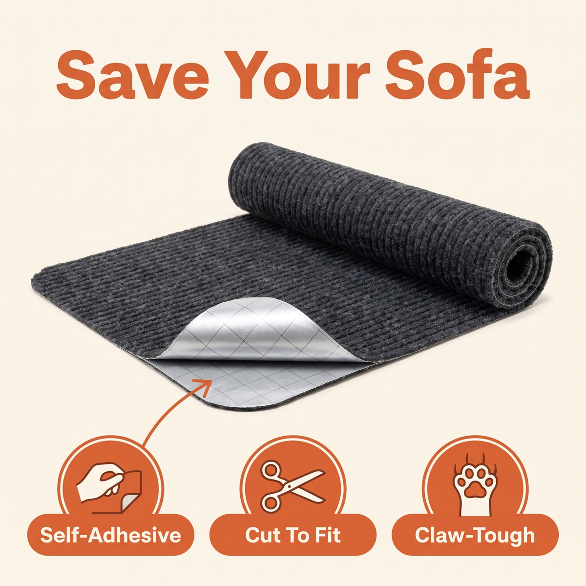 Adhesive Wall Mounted Cat Scratch Pad