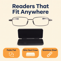 Compact Mens & Ladies Folding Reading Glasses