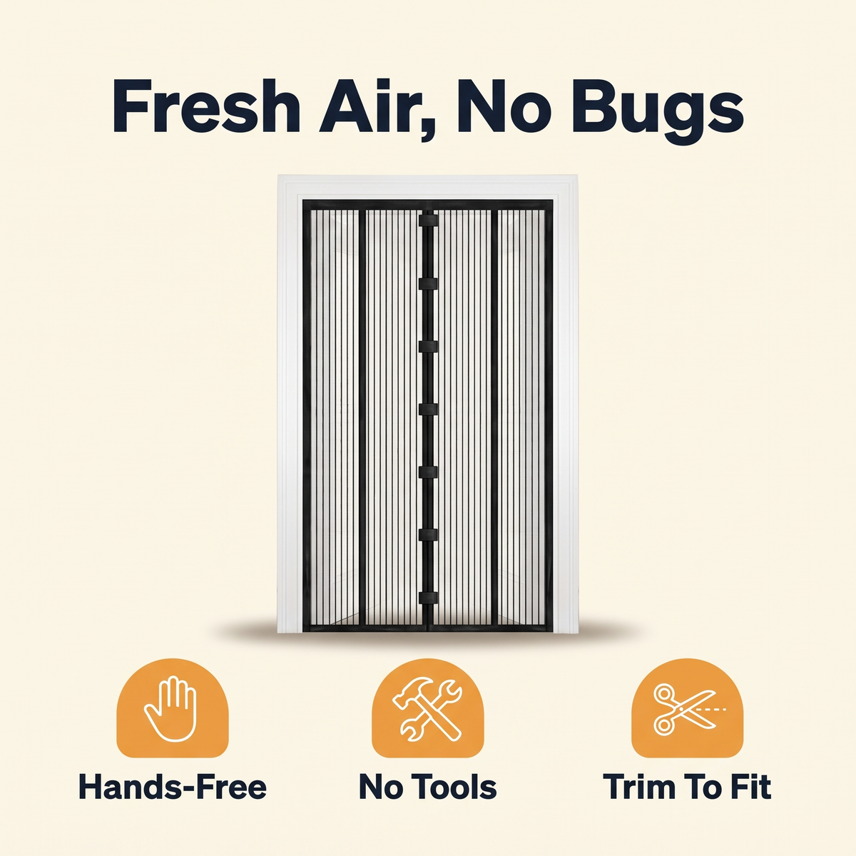 Magnetic Mosquito Screen for Doors