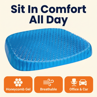 Orthopedic Gel Seat Cushion | Pressure Relief - Tailbone Pain - Lower Back Support - For Office Chair - Car - Wheelchair Use