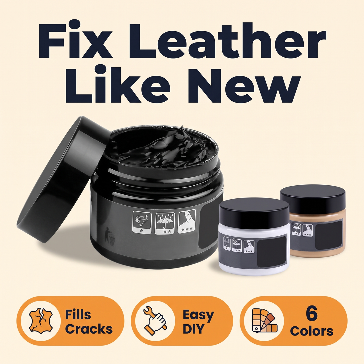 Advanced Leather Repair Gel - Fix Leather Seats, Shoes, Bags, Sofa, Furniture