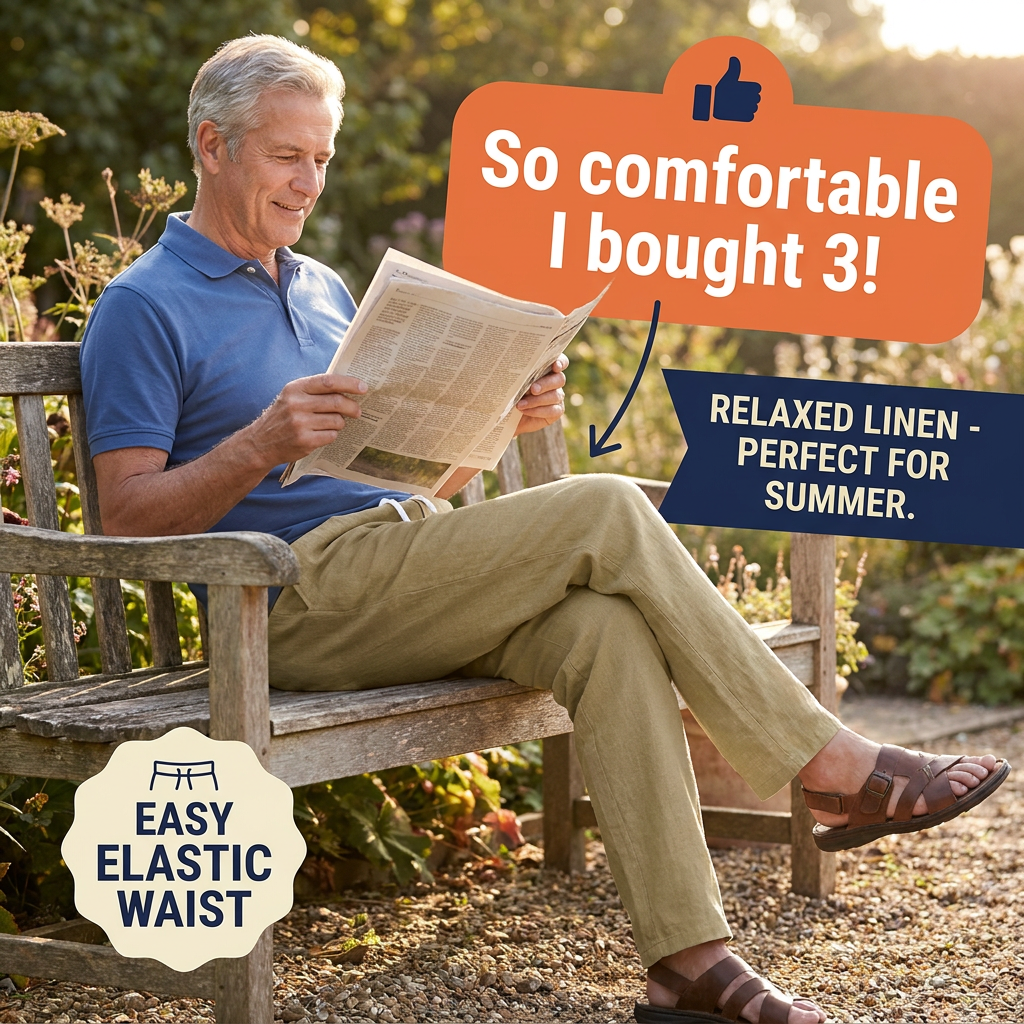 Men's Relaxed Linen Trousers – Breathable Summer Pants