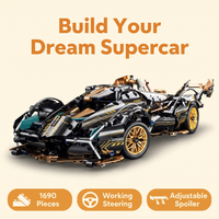 1690 Piece V12 Model Car Building Block Set
