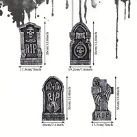Halloween Tombstone Gravestones with Stakes