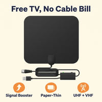 300 Miles Indoor Digital Amplified HDTV Antenna W/ Signal Booster