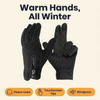 Thermal Touchscreen Winter Gloves – Windproof, Waterproof Fleece-Lined Gloves for Cycling, Skiing & Driving, Men & Women