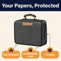 Waterproof Fireproof Document Cash Safe Bag
