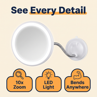 LED 10x Magnifying Mirror