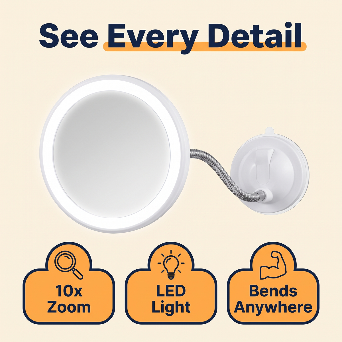 LED 10x Magnifying Mirror