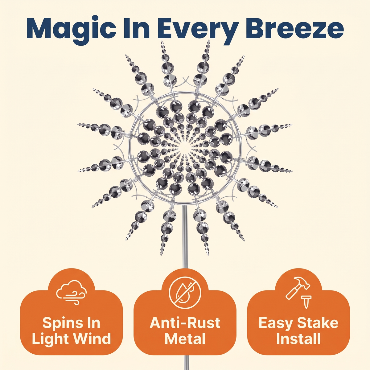 New Anti-Rust Magical Metal Windmill-Kinetic Metal Wind Spinners