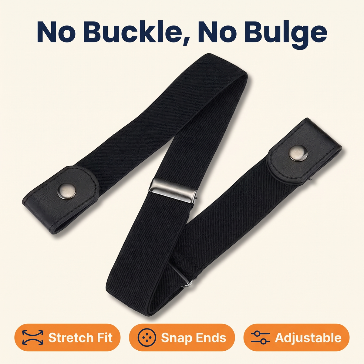 Adjustable Elastic Invisible No Buckle Belt