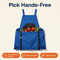 Durable Harvesting Apron With Drop-Release Pouch