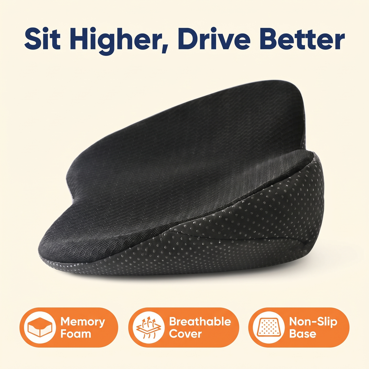 Car Seat Cushion for Shorter Drivers