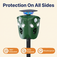 360° Solar Ultrasonic Animal Repeller