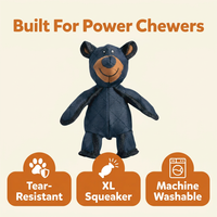 Durable Dog Chew Toy for Heavy Chewers – Tough Bear & Crocodile Toys with Tear-Resistant Stitching, Machine Washable