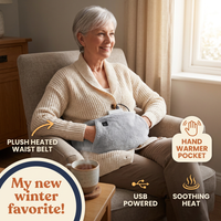 USB Heated Waist Wrap – 3 Heat Levels, Hand & Belly Warmer