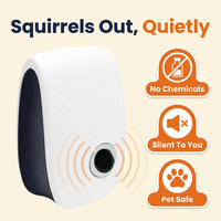 Ultrasonic Squirrel Repeller – Electronic Pest Deterrent for Squirrels, Bats, Mosquitoes & Spiders, Chemical-Free