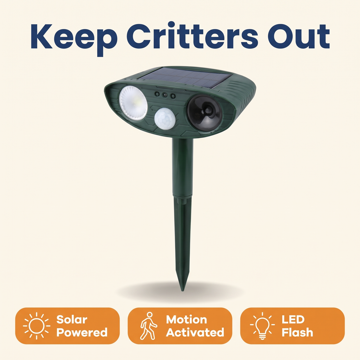 Solar-Powered Ultrasonic Animal Repellent