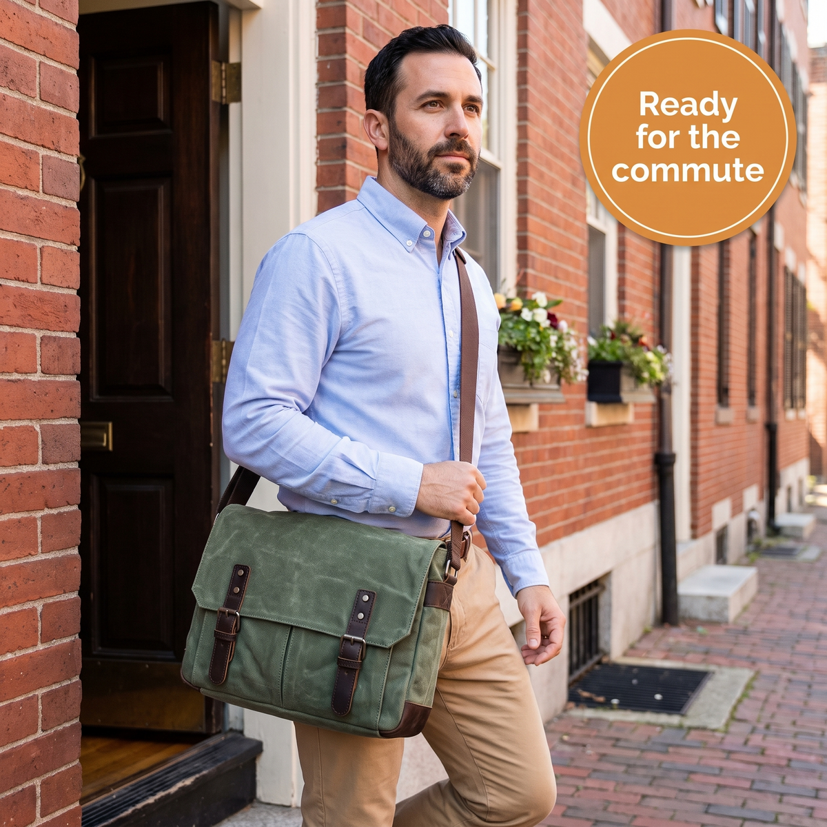 Mens Canvas Satchel Messenger Sling Bag