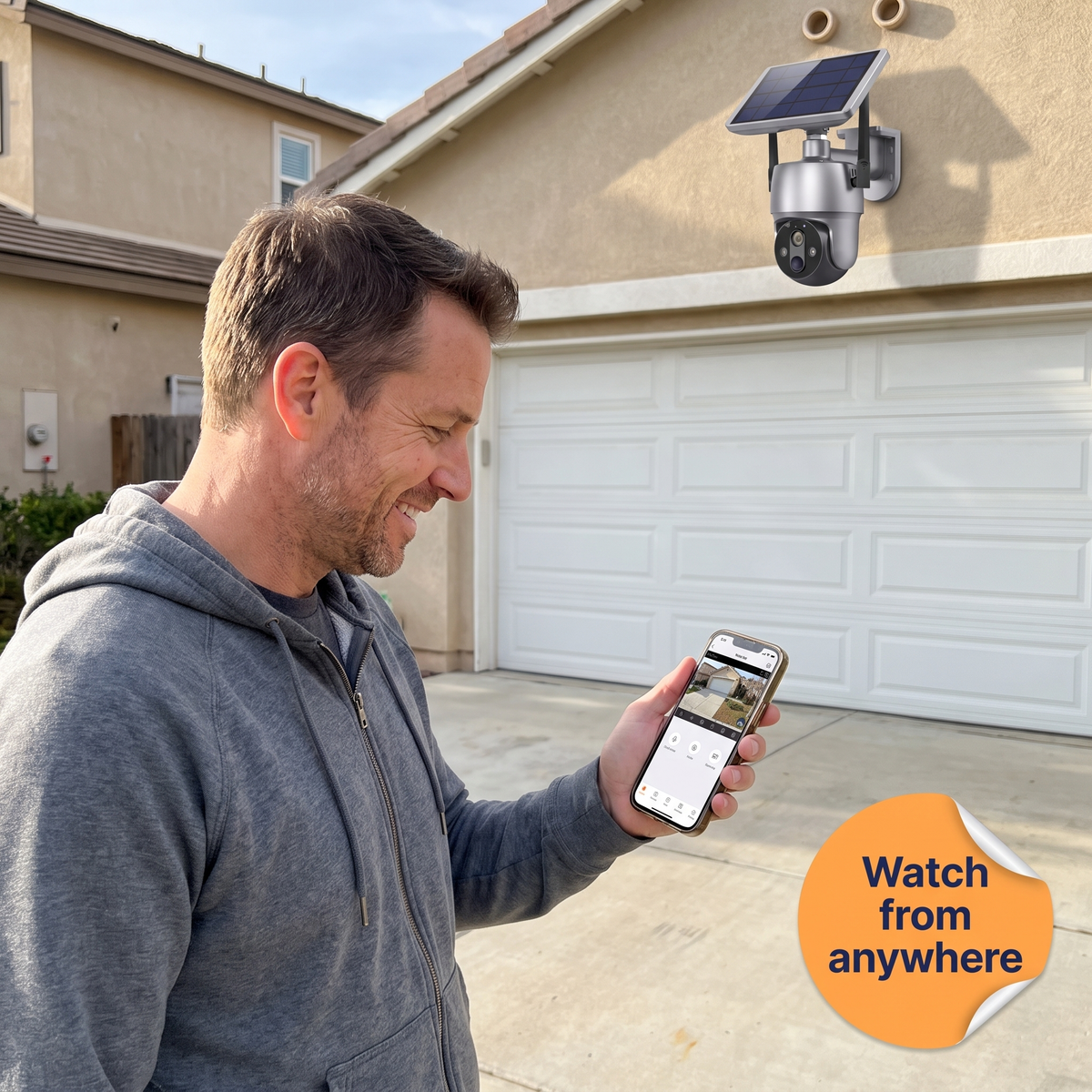 Solar-Powered Outdoor Surveillance Camera