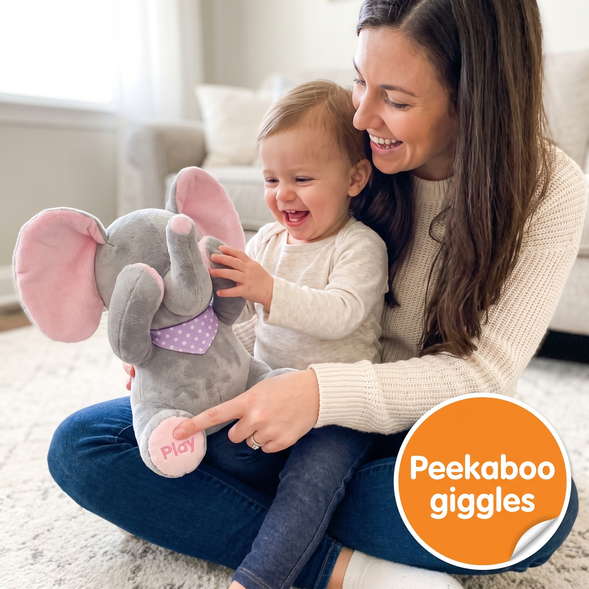 Peek a boo Talking Elephant toy