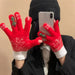 Festive Fleece Lined Knit Fingerless Gloves