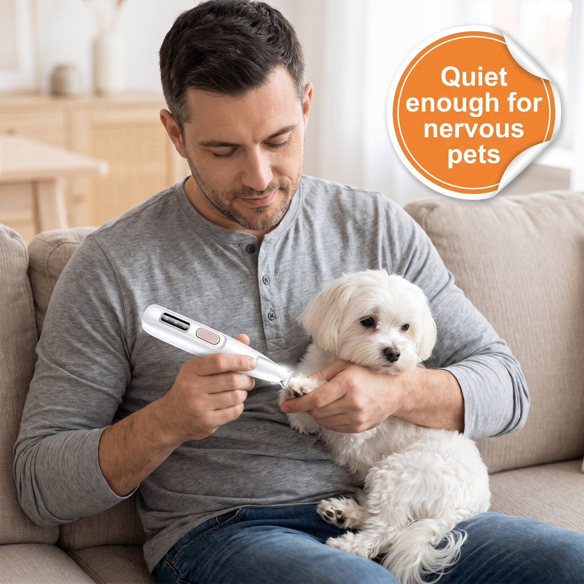 Ultra quiet trimmer for sensitive pet care